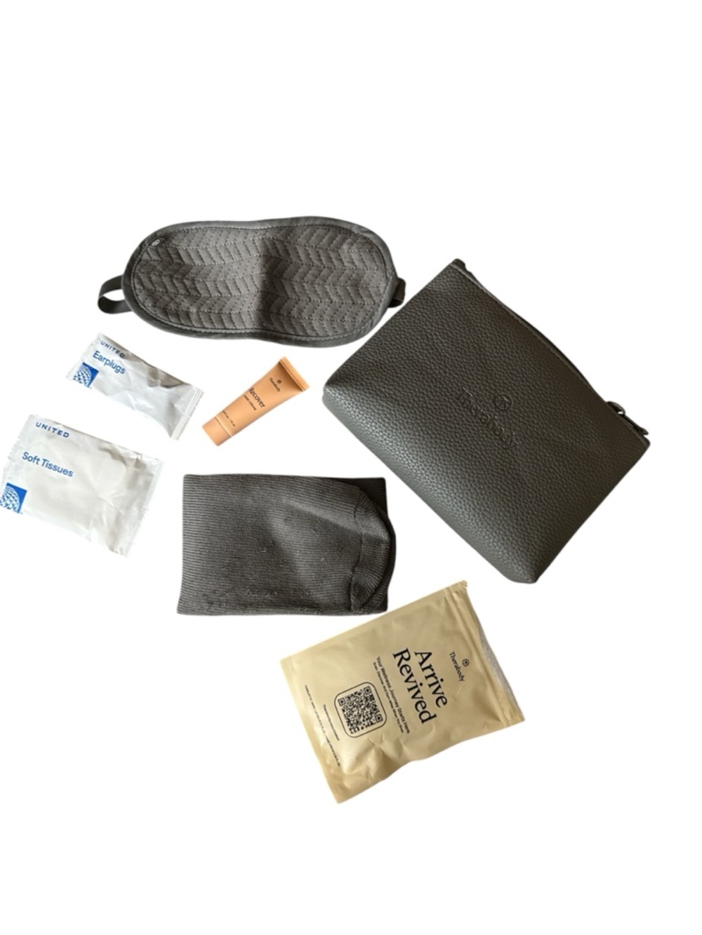 Therabody Gray Pebbled Travel Toiletry Kit